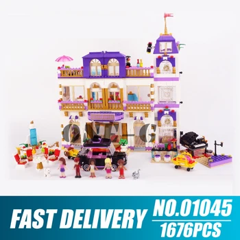 

Building blocks 01045 Compatible lepining Friends 41101 Bricks Princess Heartlake Grand Hotel figures toys for children
