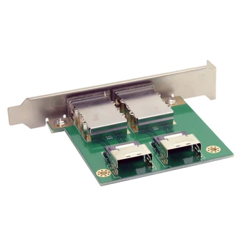 

10pcs/lot Chenyang Dual Ports Mini SAS SFF-8088 to SAS 36 Pin SFF-8087 PCBA Female Adapter with PCI Bracket