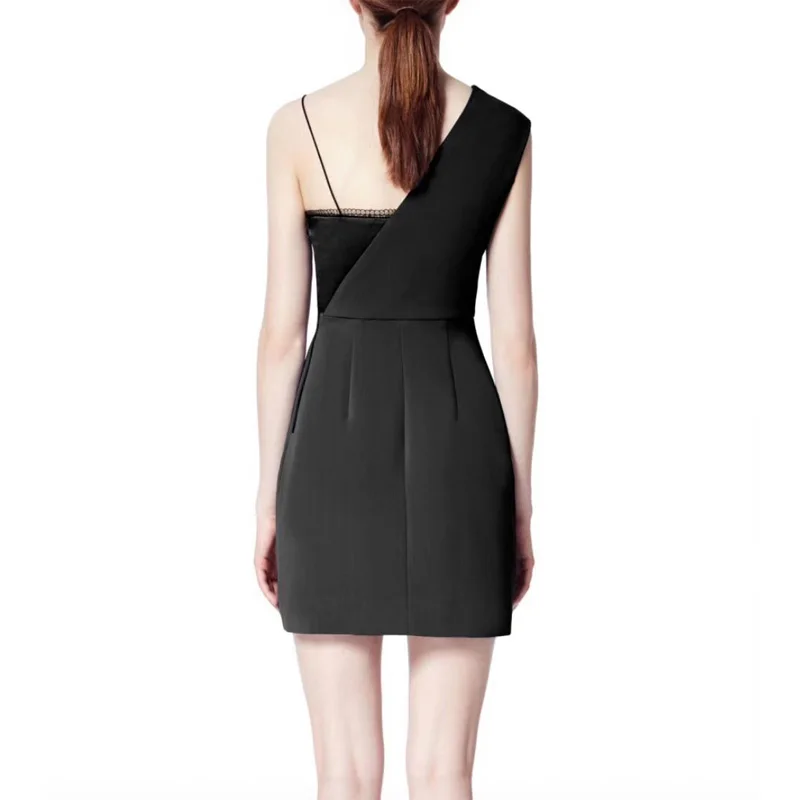 Женское платье черное облегающее мини на одно плечо 2018|fashion women dress|women dresswomen fashion