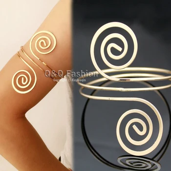 

Victorian Filigree Swirl Gypsy Boho Armband Upper Arm Cuff Armlet Belly Dance Jewelry Bangle Bracelets For Women Pulseras Viking