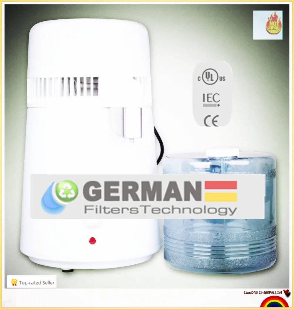 

2019 New Hot Sales Distilled Water Machine With Stainless Steel Blind Cover/portable Electric Pure Dental Distiller + 1 Pc Sea