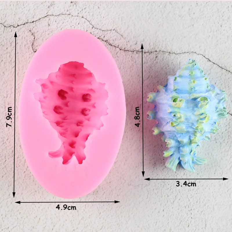3D хвост русалки силиконовые формы в виде Ракушки Морская звезда форма для мыла или выпечки инструменты для украшения свечи формы DIY ремесла формы для шоколадной глазури - Цвет: CB340