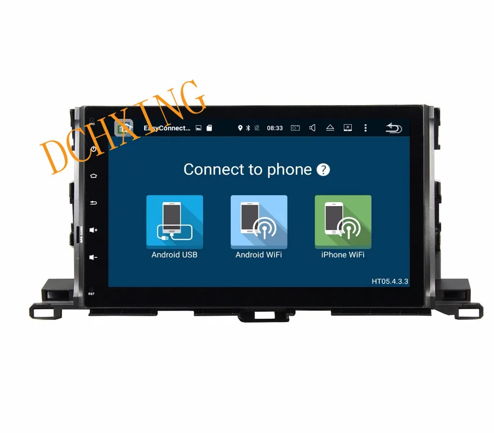 Best 10.1" Android 9.0 octa core Car DVD player GPS for Toyota Highlander 2015 4GB RAM Bluetooth 64GB NAVIGATION STEREO radio media 10