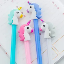 Горячие каваи Единорог гелевые студенческие Ручки гелевые чернила ручка школьные офисные принадлежности Обучающие канцелярские принадлежности