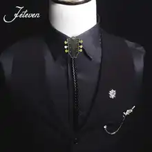 1 шт. музыкальная гитара Боло галстук кулон ожерелье танец Родео бола Галстуки свитер вязаный ковбойский Кожаный Ремень Галстук Модные мужские ювелирные изделия