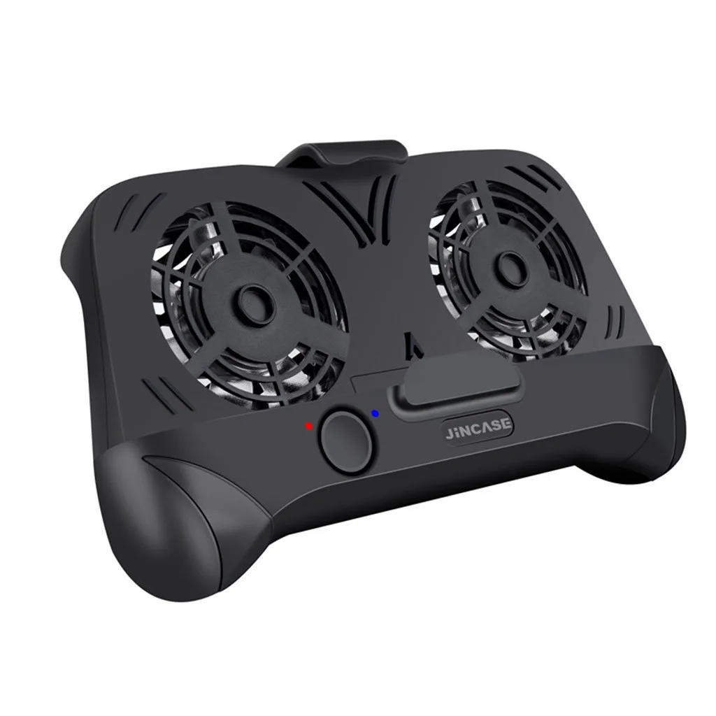 

Mobile Phone Gamepad 4 in 1 Handle Joystick Dual Cooling Fan Radiator Holder for PUBG Mobile Gamepad Fire Button Aim Key L1 R1