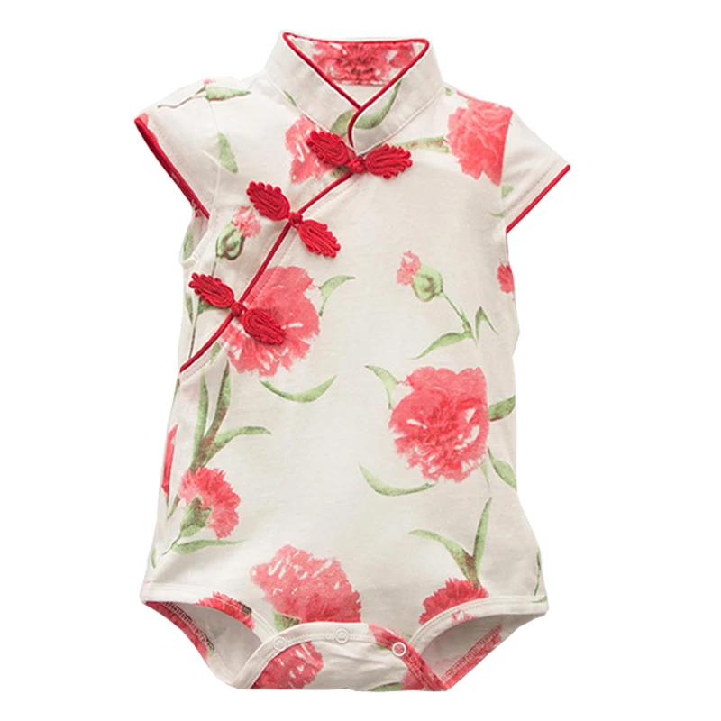 E baby rompers cheongsam baby girl clothes 1