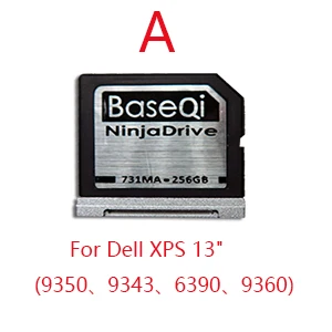 BaseQi NinjaDrive алюминиевая sd-карта 256 ГБ для Dell XPS 1" /15" высокоскоростная карта памяти расширения - Емкость: 256GB-A