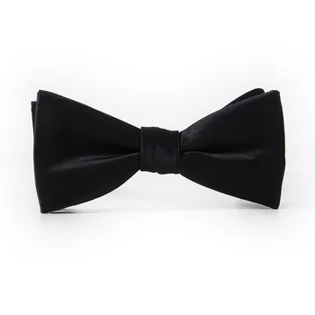 

TagerWilen Gourd Men's Polyester Silk Bow Tie Solid Bowtie Asymmetric New Design Bowknot Ties For Wedding Groom T-124
