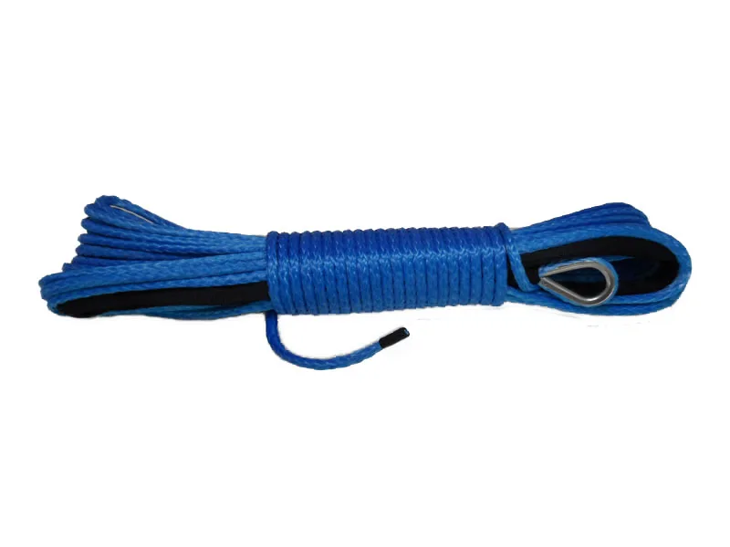 الأزرق 4 ملليمتر * 15 متر حبل الاصطناعية مع غمد ، off road حبل ، atv الونش الخط ، السحب حبل سيارة