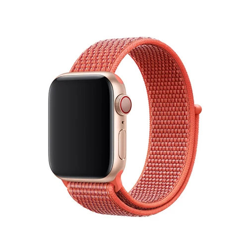 Nectarine Спортивный бесшовный ремешок для apple watch, ремешок 42 мм, 38 мм, версия двухслойного тканого нейлона ремешок для наручных часов iwatch, версия 5/4/3/2/1 44 мм 40 мм браслет - Цвет ремешка: Nectarine