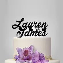 Настоящая ручная персонализированные акриловые имя жениха и невесты Свадебный торт Топпер/Свадебный стенд/Свадебные украшения/Пользовательский Топпер