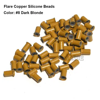

Flare Silicone Copper Micro Links 4.0*3.0*6.0MM Copper Micro Beads Hair Extensions Copper Tubes Dreadlock Beads Rings