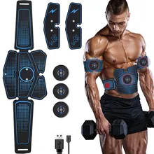 Rechargeable EMS Abdominal Muscle Stimulator Exerciser Muscles Electrostimulator Electro Loss Weight Slimming Training Massager rechargable ems abdominal muscle stimulator exerciser trainer device training weight loss slimming smart massager machine