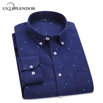 

2020 Spring Autumn Men Casual Printed Shirt Mans Features Shirts New Arrival Man Long Sleeve Tops Slim Fit Male Shirts YN10259