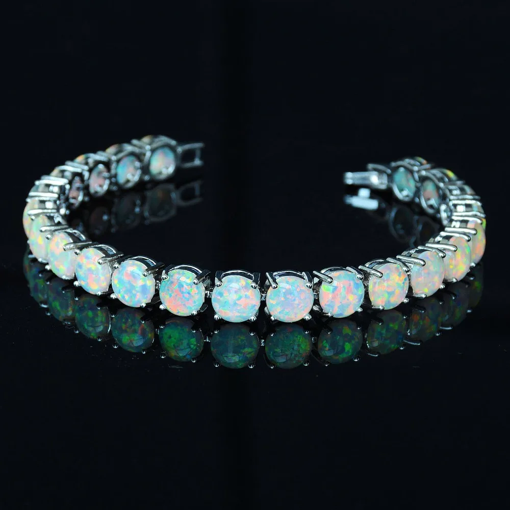 Buy Elegant White Fire Opal Bracelet with Japanese Lab