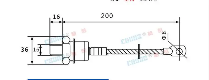 볼트형 ZP100A 1000V 다이오드 정류기 사이리스터의 나선형 보호 장치