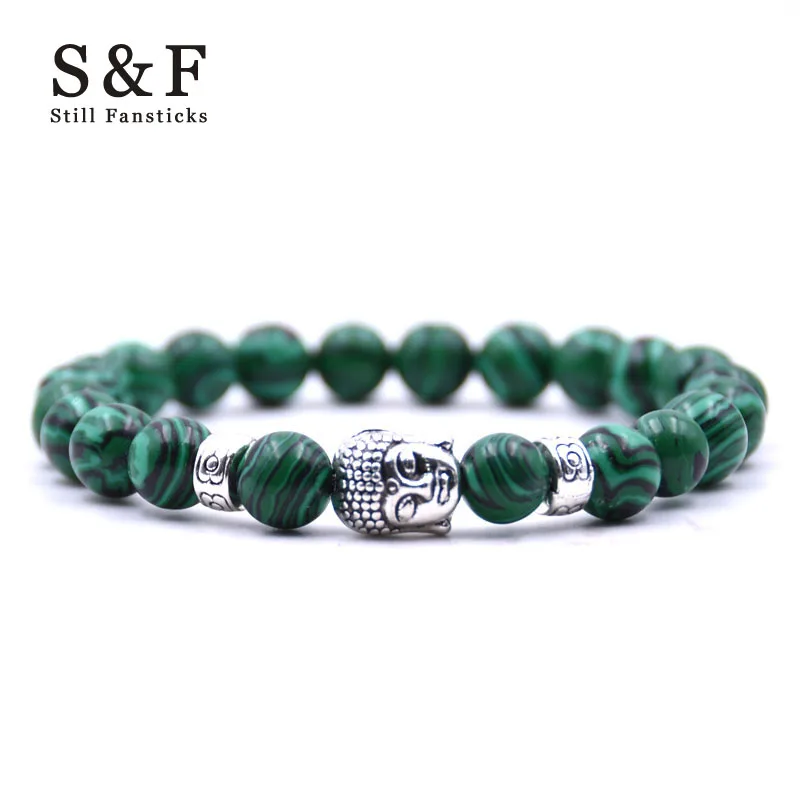 

Malachite Buddha Bracelet Bead Bracelets For Women Jewelry Men Pulseras Mujer Moda 2018 Pulseira Masculina Feminina Bileklik New