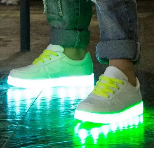 Fashion Colors Kids Sneakers Charging Luminous Lighted Colorful LED lights Children Shoes Casual Flat Girls Boy Shoes