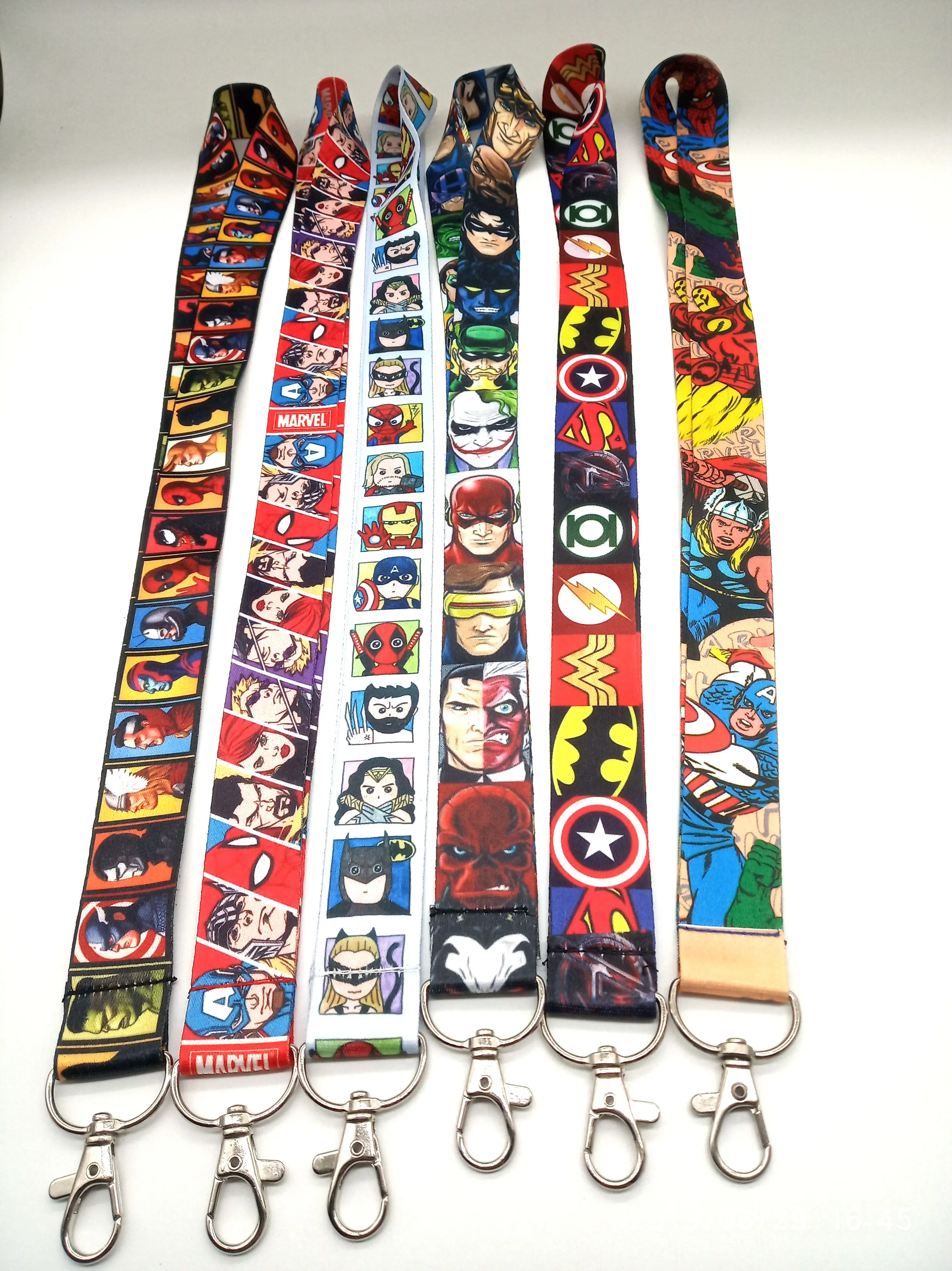  10 pcs Cartoon Super hero Avengers Neck Strap Lanyards Card Holders Bank Neck Strap Card Bus ID Hol