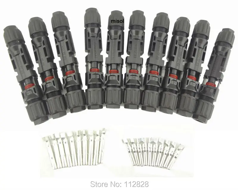 

20 pairs/lot MC4 Connector for solar panel,double seal ring for better water proof TUV