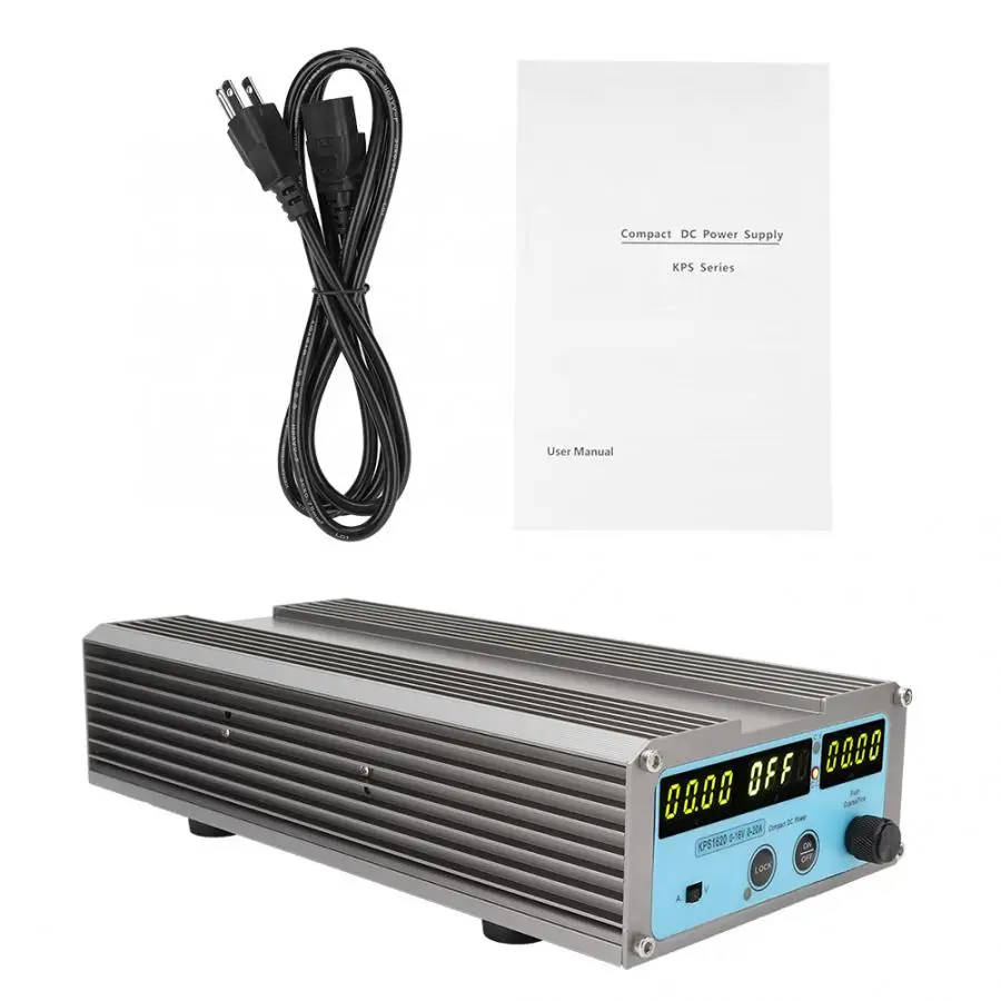 KPS1620 0-16V 0-10A/20A Выход Регулируемый Цифровой DC Питание 4-цифровой Дисплей - Цвет: US Plug