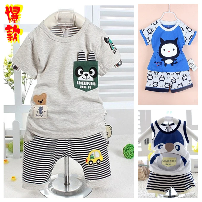 Free shipping baby summer male 0 1 year old baby boy summer 100 cotton