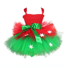 Зеленая, красная летняя одежда для девочек 9 лет, рождественское платье до колена с аппликацией в виде снежинок детское платье-пачка с цветочным рисунком