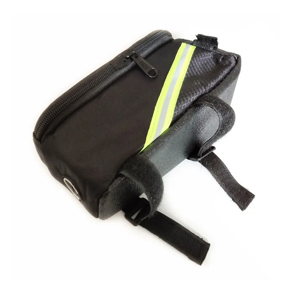 Flash Deal New Bicycle Bag Waterproof Bike Front Top Frame Handlebar Bag For Cellphone Frame Tube Saddle Holder Black #3S30 4
