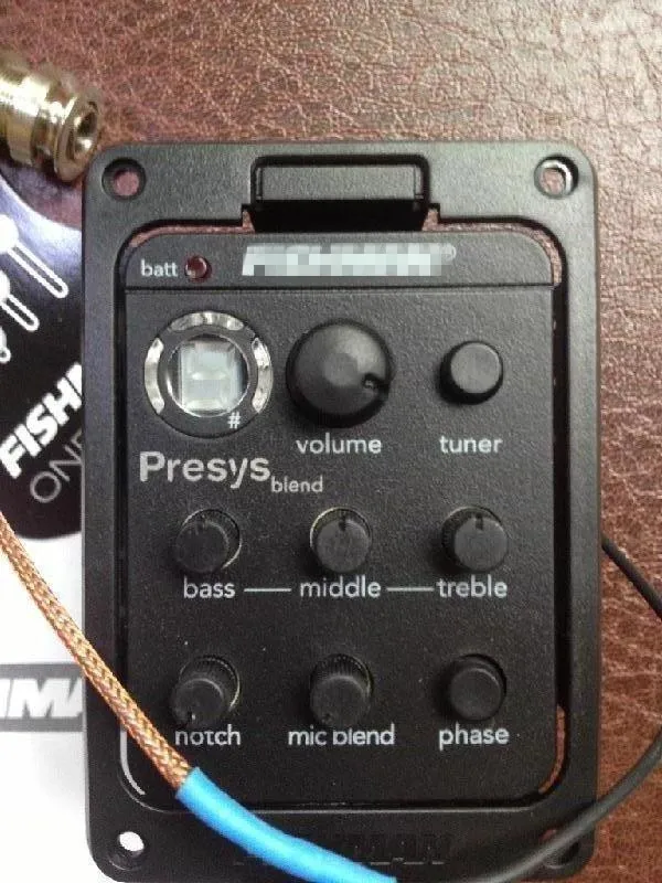 5pcs/lot OEM Guitar Pickups Dual Mode Preamp EQ Tuner Piezo Pickup