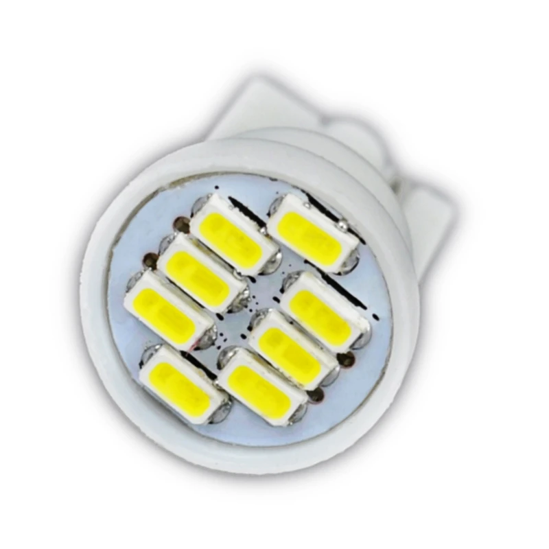 100 шт. высокое качество T10 1206 3020 SMD W5W 8 светодиодов 8smd 8LED 194 168 192 салона Свет Auto купола сбоку хвост маркер Клин лампы