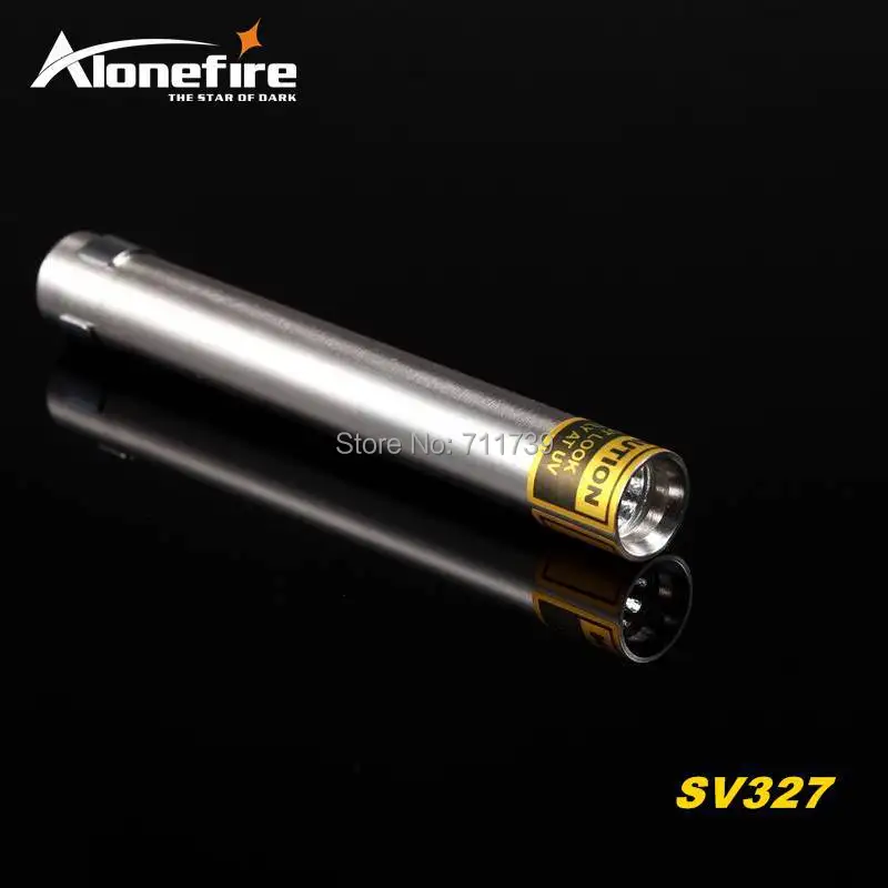 ALONEFIRE SV327 365nm УФ нержавеющая сталь Портативный мини Ультра фиолетовый для кота собаки домашнего животного мочи деньги путешествия