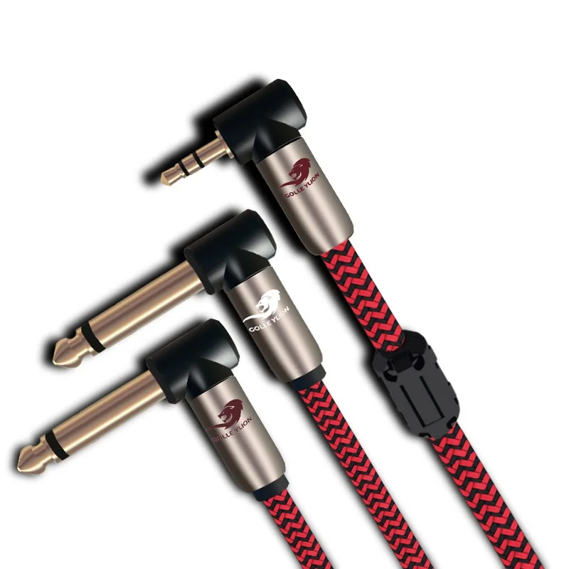 

Stereo Bend Jack 3.5mm to Dual 6.35mm 1/4" Mono Male Audio Cable For Iphone Phone PC Mixing Console Amplifier Wire 1m 2m 3m 5m
