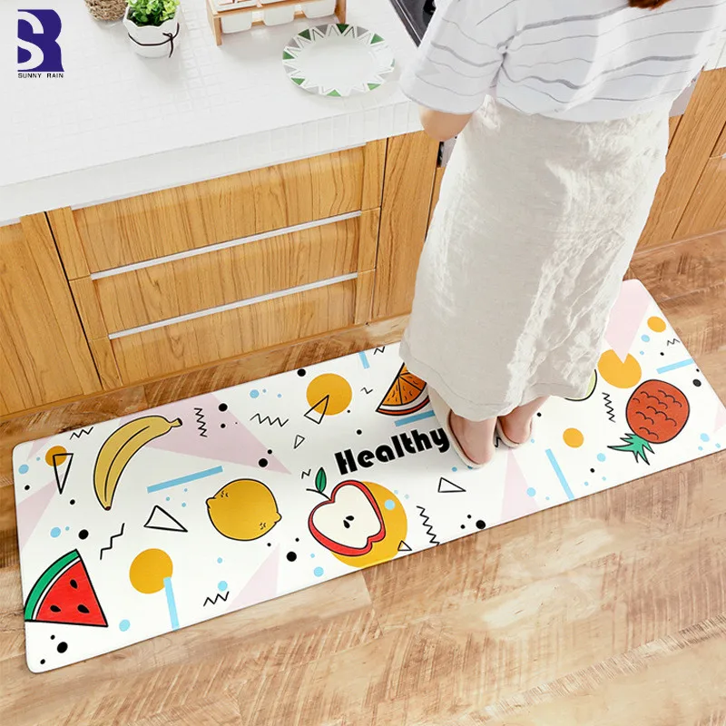 SunnyRain 1 Piece PU Waterproof Kitchen Rug Slipping Resistant Area Rug