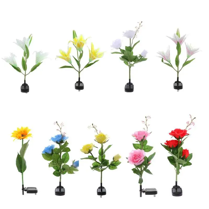 

9 Types Solar Powered LED Light Outdoor Waterproof LED Solar Lamp for Yard Path Way Landscape Decorative Garden Flower Lamp