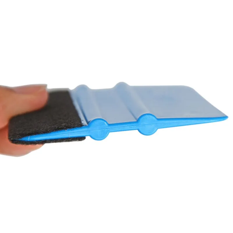 

1PCS Car Vinyl Film wrapping tools Blue Scraper squeegee with felt edge size 12.5cm*8cm Car Styling Stickers Accessories