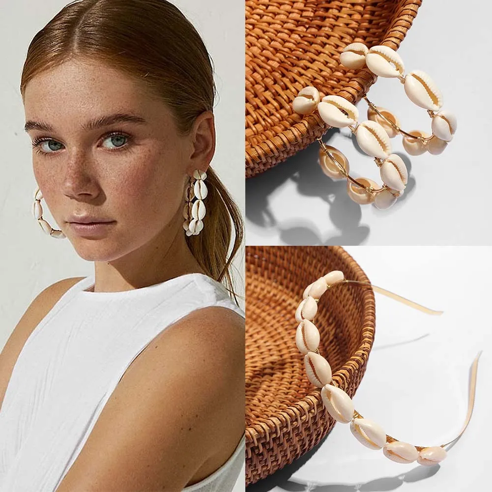 

JUST FEEL New Beach Conch Shell Headband For Women Summer Boho Headwear Wedding Party Pendant Bridal Hair Accessories Jewelry