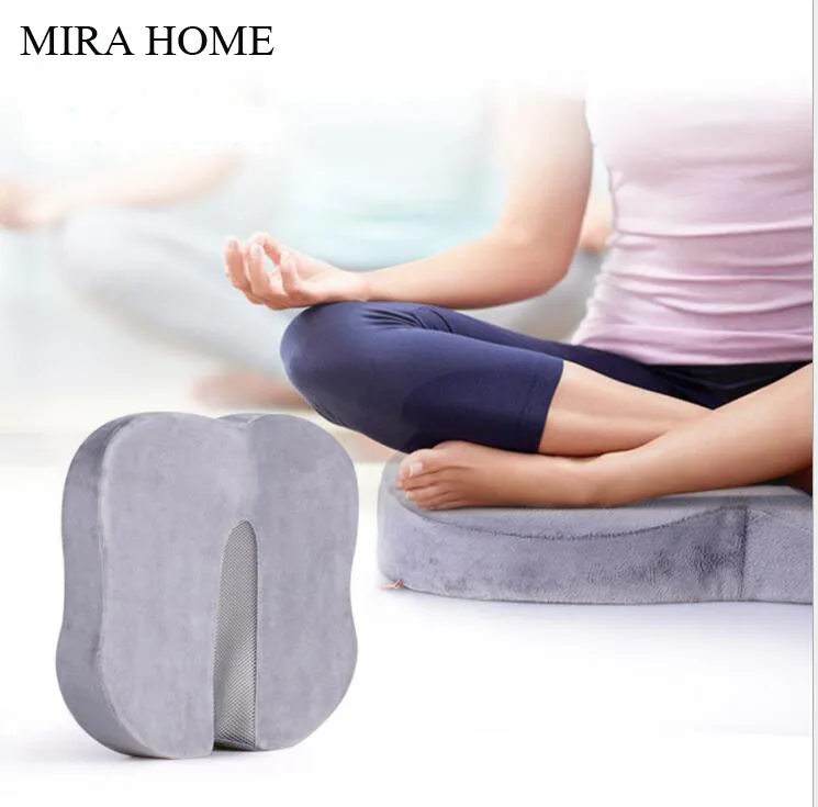 Image Orthopedic Comfortable Corrects Postures 3D Mesh Cover Memory Foam Coccyx Wheelchair Sofa Chair Car Outdoor Seat Cushion