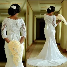 Винтаж vestido de noiva халат de mariée «русалка» свадебное платье 2018 пояс со стразами в африканском стиле свадебное платье для мамы невесты платья