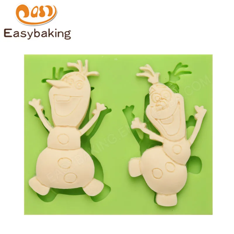 

DIY Snowman Olaf Character Silicone Sugarcraft Mould Cake Decorating Tools Fondant Chocolate Molds Kitchen Bakeware
