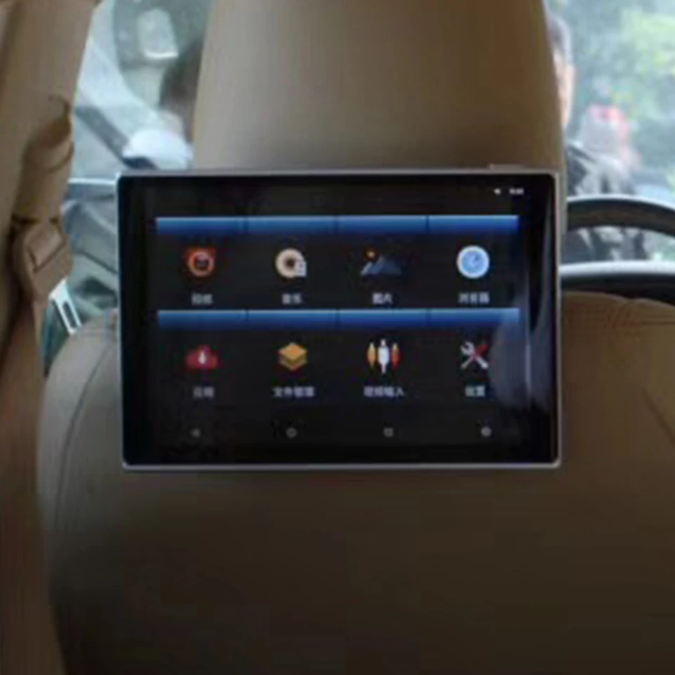 Discount Android 7.1 Bluetooth Headrest DVD Player With Wireless Headphones Car TV Monitor For Ford Fiesta Auto LCD Screen 11.8 Inch 2PCS 1