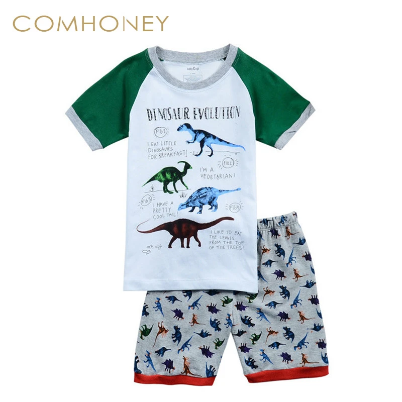 Bebe Pyjamas Dinosaure Pyjamas 2 7 T Garcons Filles Pyjamas Enfants Manches Courtes Pijama Bebe Vetements De Nuit D Ete Enfants Costumes Aliexpress