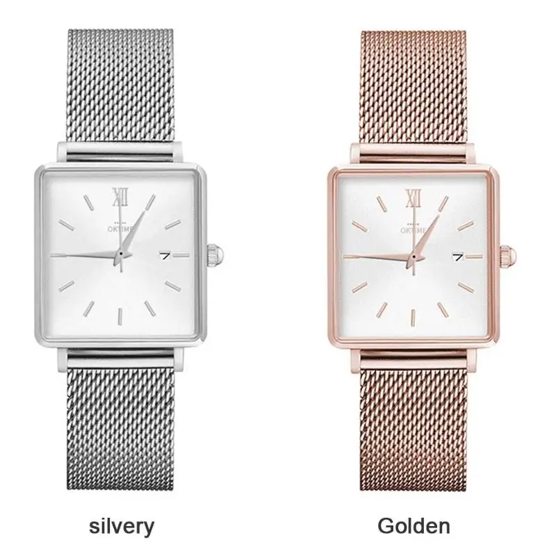 Quartz Watch Women Leather Band Wrist Watch Fashion Waterproof Bracelet Quartz Watch Casual Women Round Dial Analog Wristwatch