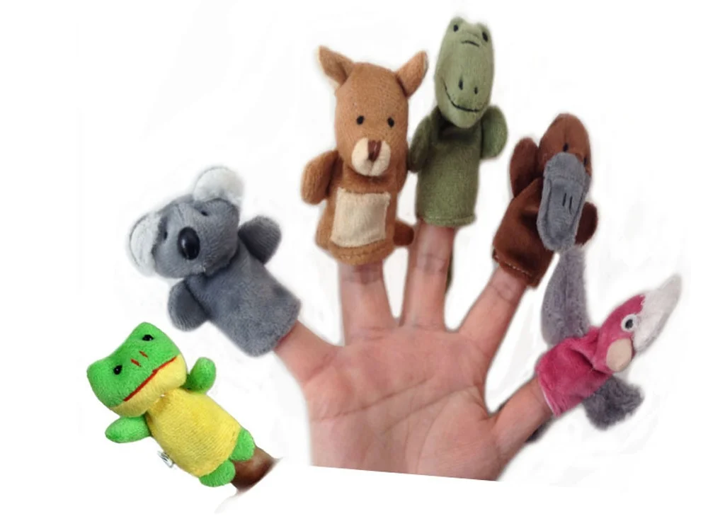 Горячая новинка животные-марионетки на пальцы плюшевая ткань кукла детские развивающие ручные детские игрушки Фигурки обучающие и
