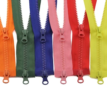 

5# 80/90/100/120/150cm double sliders plastic resin colorful zipper for clothes garment