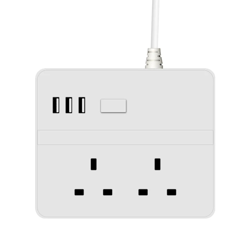 

Power Strip Socket Portable Strip Plug Adapter 10A UK Standard 1.5M Plug Cord Wire USB Charge Port Home Extension Patch Board