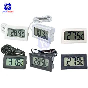 

Mini Digital LCD Thermometer Temperature Meter Monitor Gauge for Home Application Car Greenhouse with 1M/2M Sensor Probe