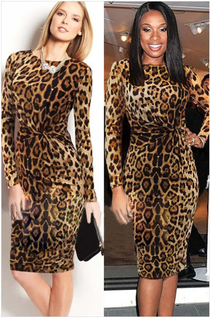 animal print winter dress