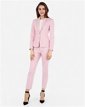 

Pink Women Notch Lapel Jacket+Pants Women Business Suits Women Pantsuit Office Uniform Style Female Trouser Suit Custom Made