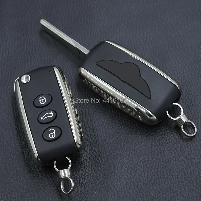 3 кнопки флип складной пульт дистанционного ключа оболочки для Bentley Mulsanne Hurtling GT авто ключ чехол для замены с логотипом
